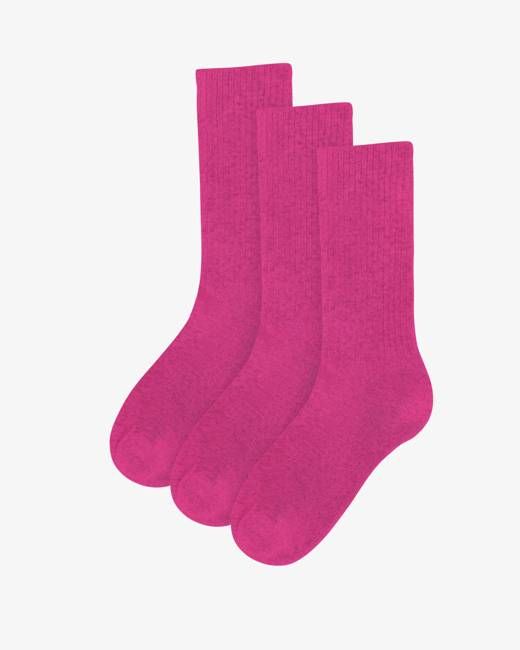 Organic Active Sock - Bubblegum Pink (3-Pack)