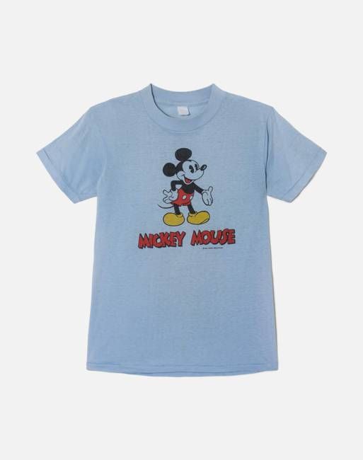 80s Blue Mickey Mouse Tee -#9