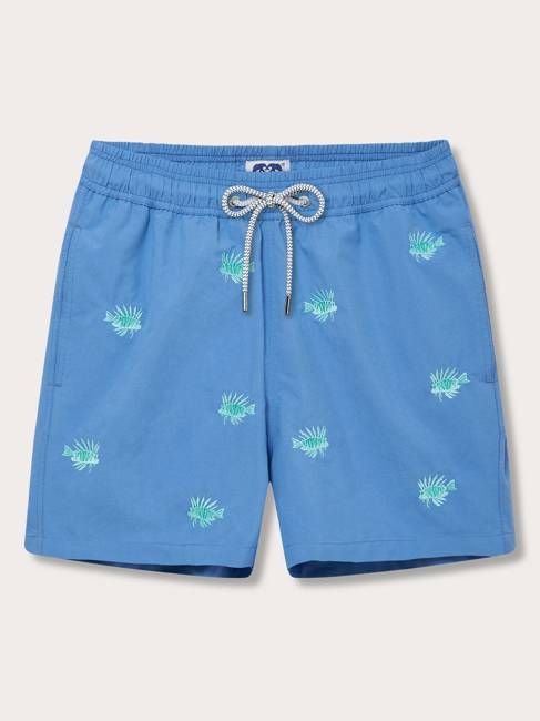 Men's Fish Fry Embroidered Staniel Swim Shorts