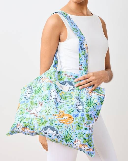 Must Love Cats - Go To Tote - Cornflower