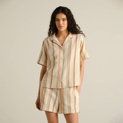 DEDICATED - Shirt Torup Stripe Off-White