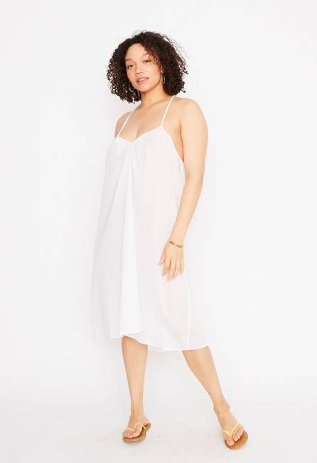 V-Neck Slip in White