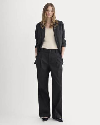Wide-Leg Trouser in Buttersmooth | Black | 32" Inseam