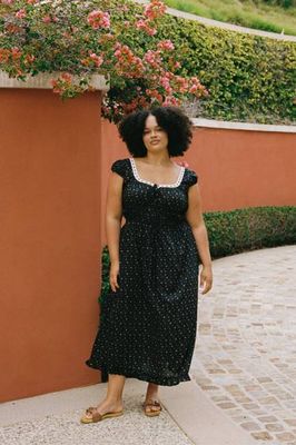 The Kelly Dress Extended | Aster Garden Black