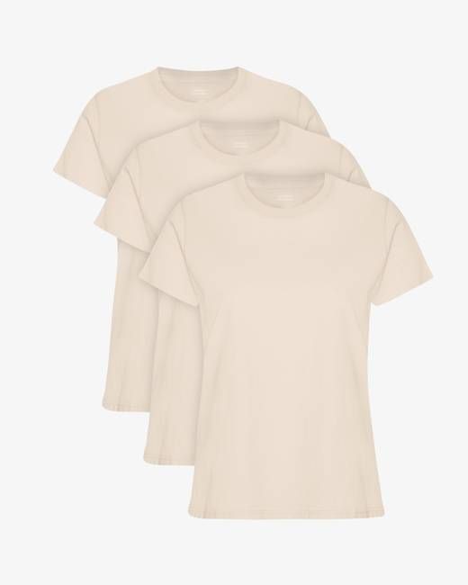 Women Light Organic Tee - Ivory White (3-Pack)