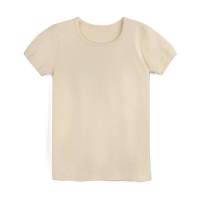 Organic Cotton Kids Rib Knit Short Sleeve Tee