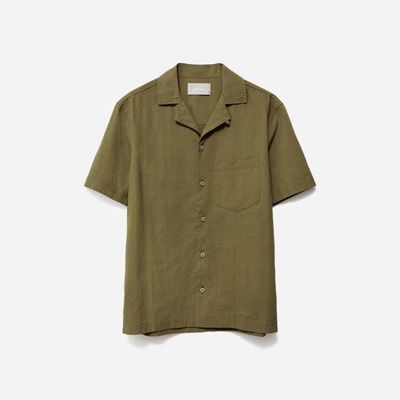 The Seersucker Short-Sleeve Shirt | Olive