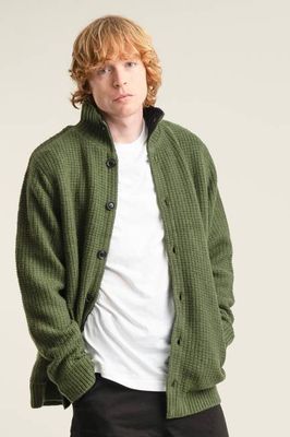 HEATH Fleece Lined Wool Jacket - Olive