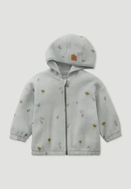 Fleece jacket made of pure organic cotton