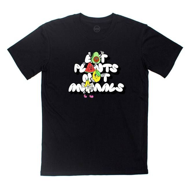 Eat Plants Not Animals Unisex T-shirt - Black
