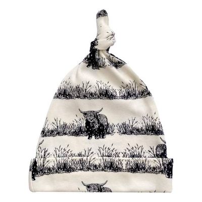 GOTS Certified Organic Cotton Hat - Highland Cow