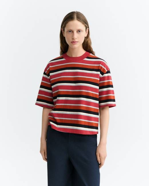 Thinking Mu Striped Kiki Lena Oversize T-Shirt