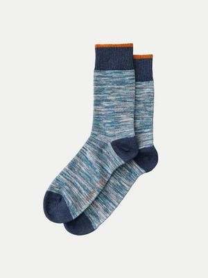 Rasmusson Multi Yarn Socks Blue organic cotton | Nudie Jeans