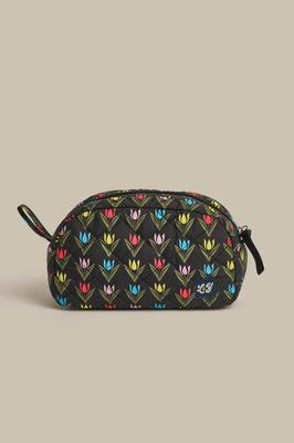 Malina - Washbag in Black Tulip Print