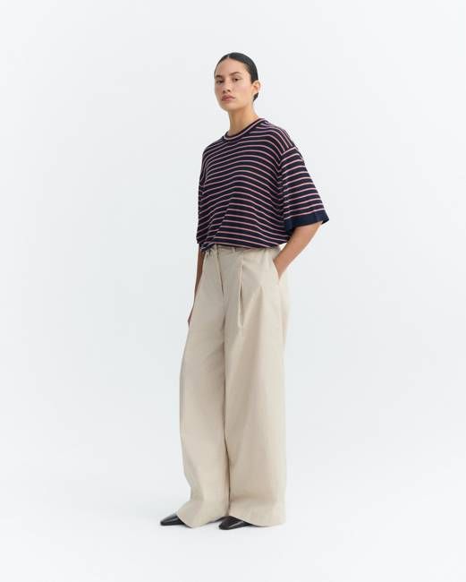 Zenna striped oversize knitted T-shirt