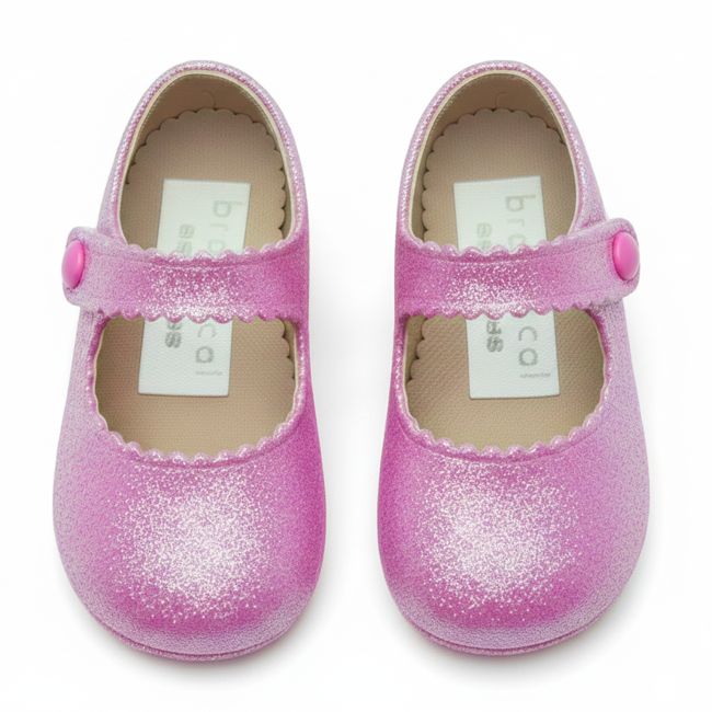 Britannical x Early Days - Emma Pre-Walker Baby Shoes - Cherry Glitter