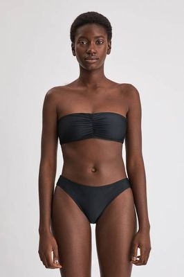 Glänzendes Bandeau-Bikinioberteil