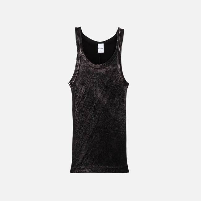 Ribbed Tank - Black Foil