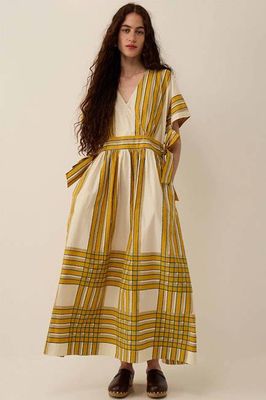 Alana Hand-Woodblock Stripe Dress