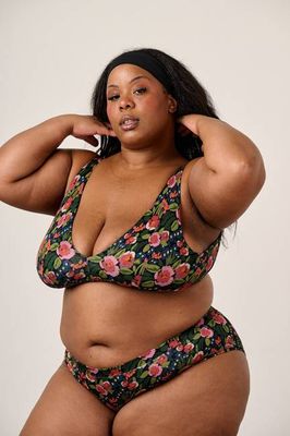 Clover - Viscose Bralette in Black Marie Print