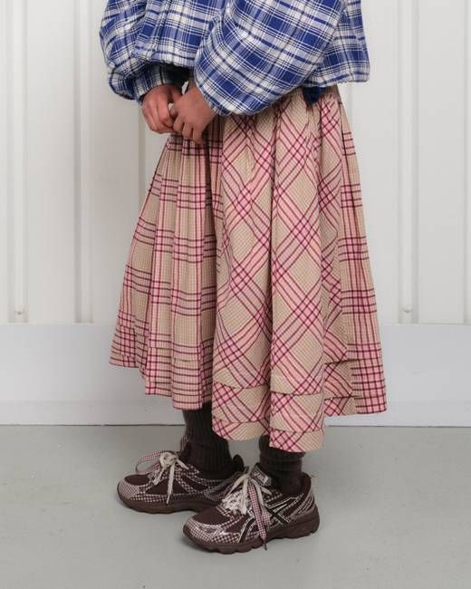 Juniper Skirt - Flora Check Handloom