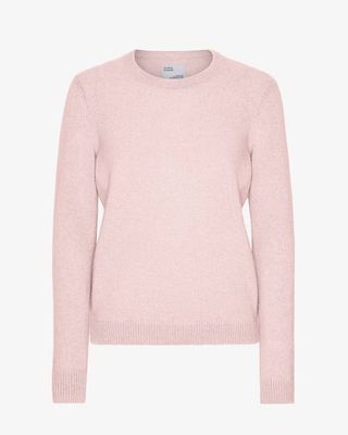 Women Classic Merino Wool Crew - Faded Pink