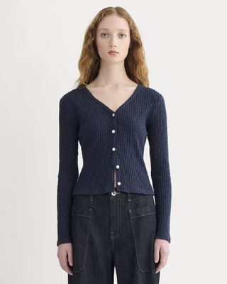 The Cozy Rib Cardigan | Navy