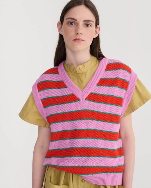 Bobo Choses Striped V-Neck Vest