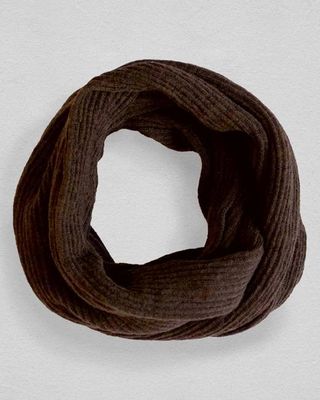 Merino Wool Snood in Dark Brown