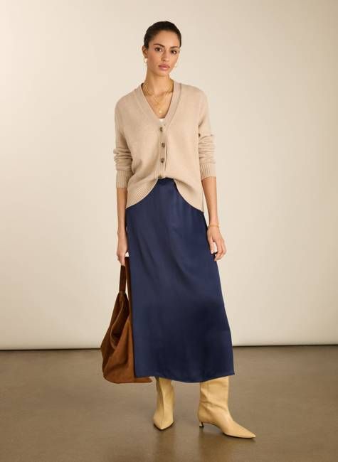 Doris Satin Slip Skirt