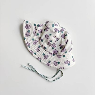 Sun Hat, Carnation Print, Pansy, OS