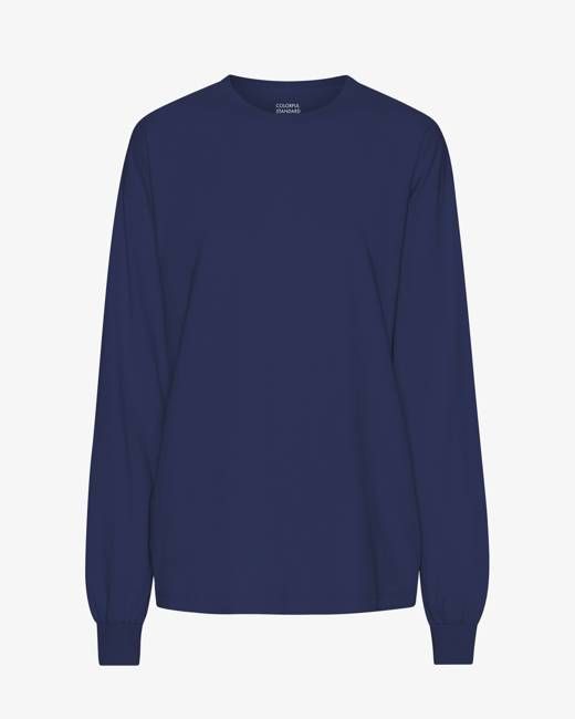 Oversized Organic LS T-Shirt - Marine Blue