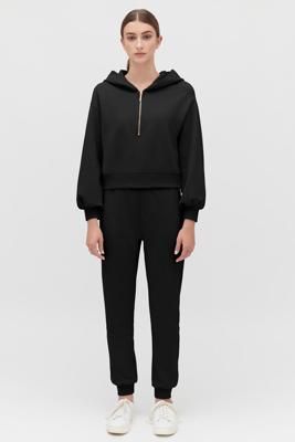 Fleece Cropped Zip Hoodie