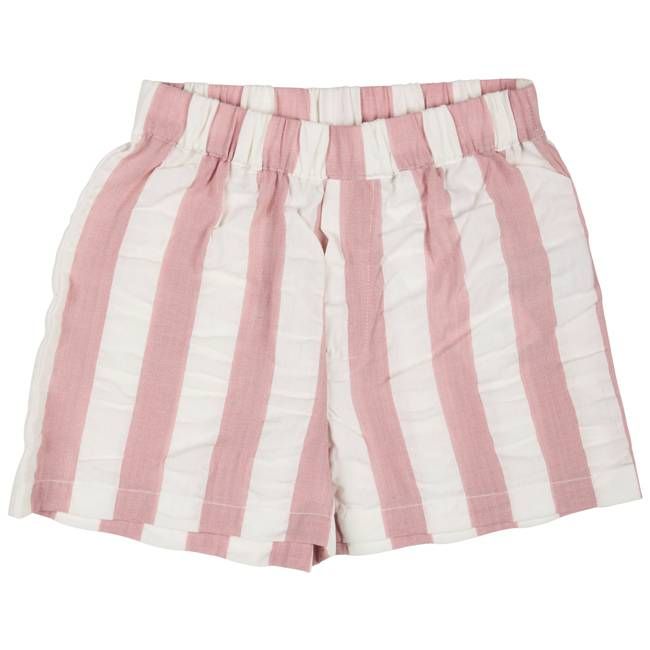 Summer Shorts (Seersucker Wide Stripe) - Pink