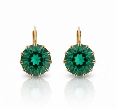 Lumine Emerald Hoops