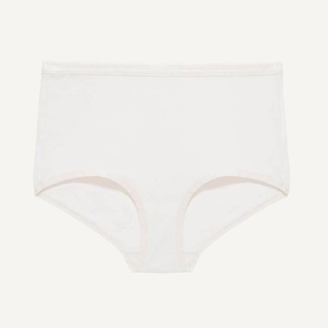 Organic Cotton Mid-Rise Retro Brief in Cloud Nine