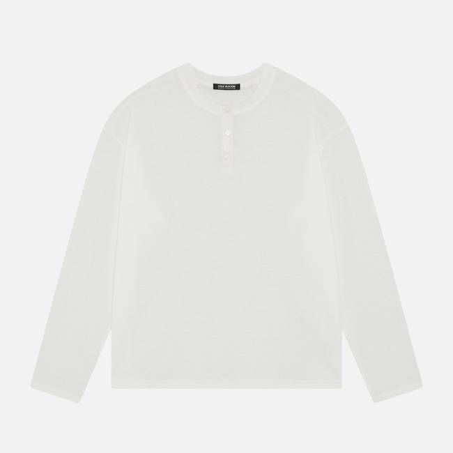 CB Relaxed White Henley