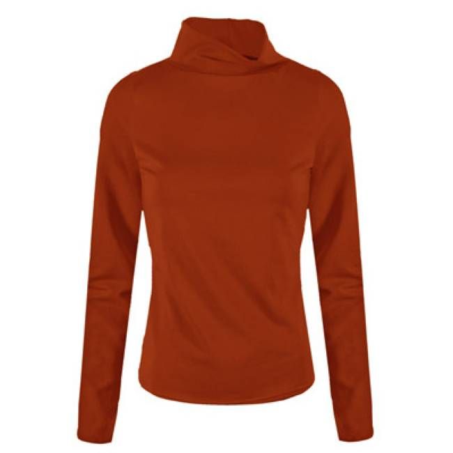 Bio-Rollkragen-Shirt Rolli rost (orange) - kaufen