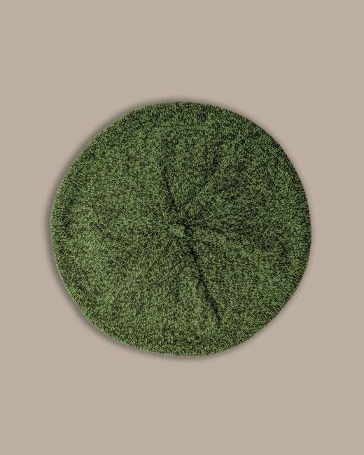 Womens Wool Beret | Matcha Marl