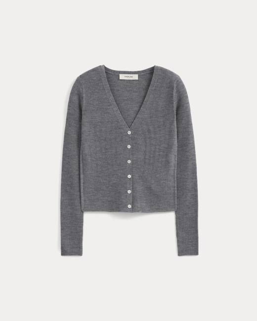 The Cardigan in Ultrasoft Merino | Heather Mid Grey