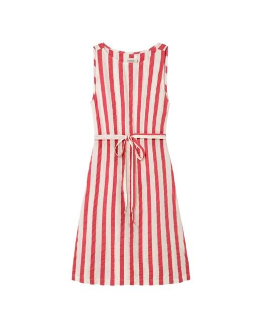 Striped Seersucker bow Cecile dress