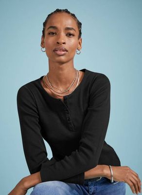 Organic Cotton Henley Top