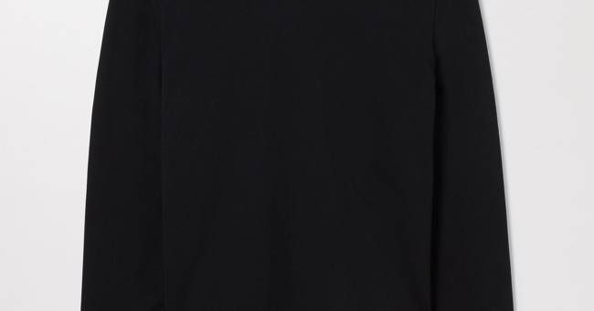 Black Long Sleeve T-Shirt | Heavy Cotton Crewneck | Asket