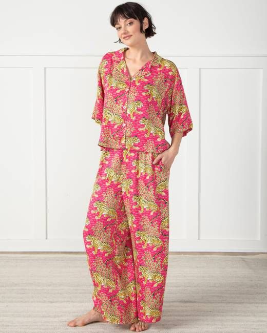Bagheera - Original Fit Petite Eco Satin Wildest Dreams Set - Hot Pink