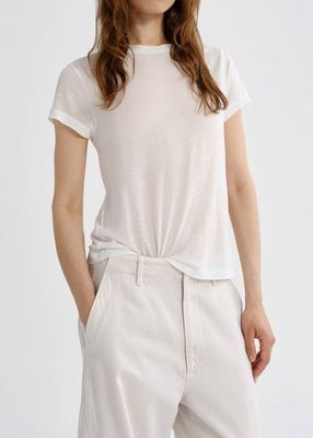 Long Line Adine Tee (Tencel Jersey) in Gesso