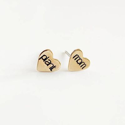 Plant Mom Earrings, Hearts