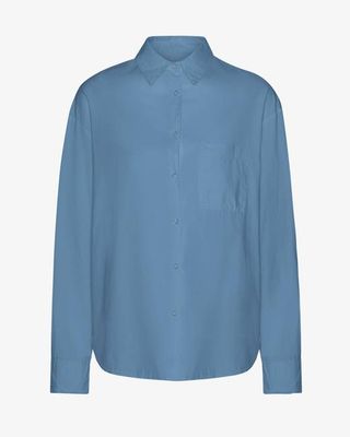 Organic Oversized Shirt - Seaside Blue