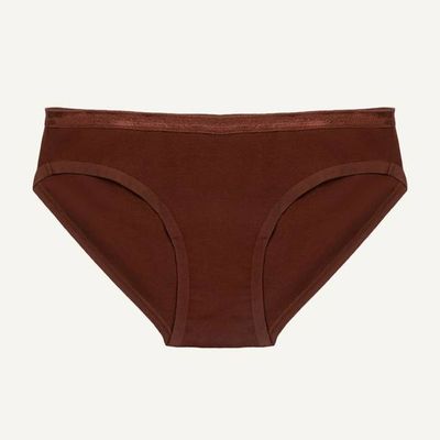 Organic Cotton Low-Rise Brief in Cacao