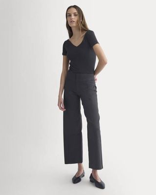 Tailored Drape Seam Pant | Black
