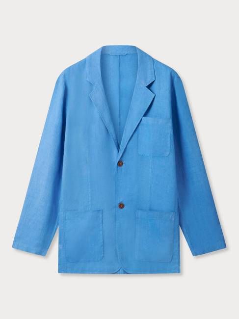 Men's Yacht Blue Nassau Linen Jacket